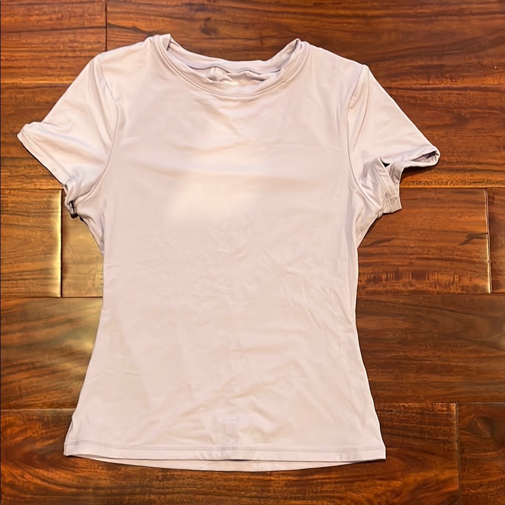 Lilac/Light Purple Fitted Short Sleeve Tee